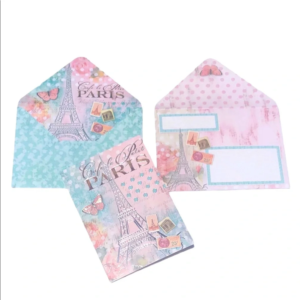 Pooch & Sweetheart Cafe Le Petit Paris Note Cards in Embellished Pouch (73749)